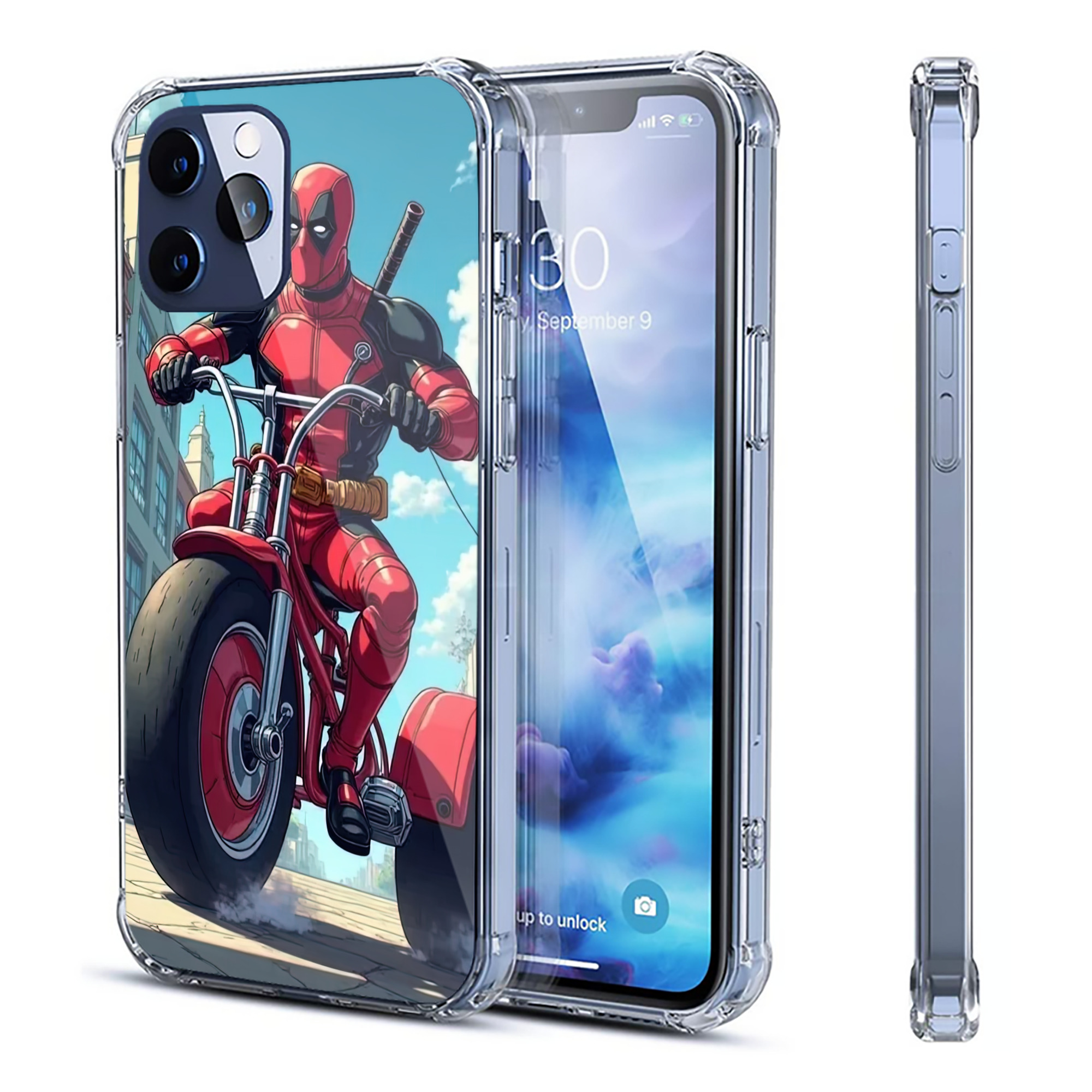 （画像用） Deadpool デッドプール 【iPhone 12シリーズ対応】透明スマホケース（クリアソフトケース）
